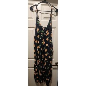 Old Navy Floral Maxi Dress - Black and Orange